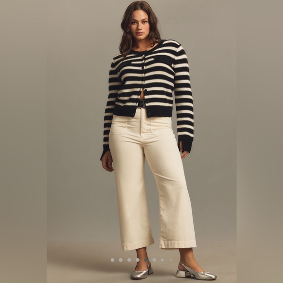 NWT Anthropologie Maeve The Colette cropped Wide-Leg corduroy pants - Picture 7 of 14